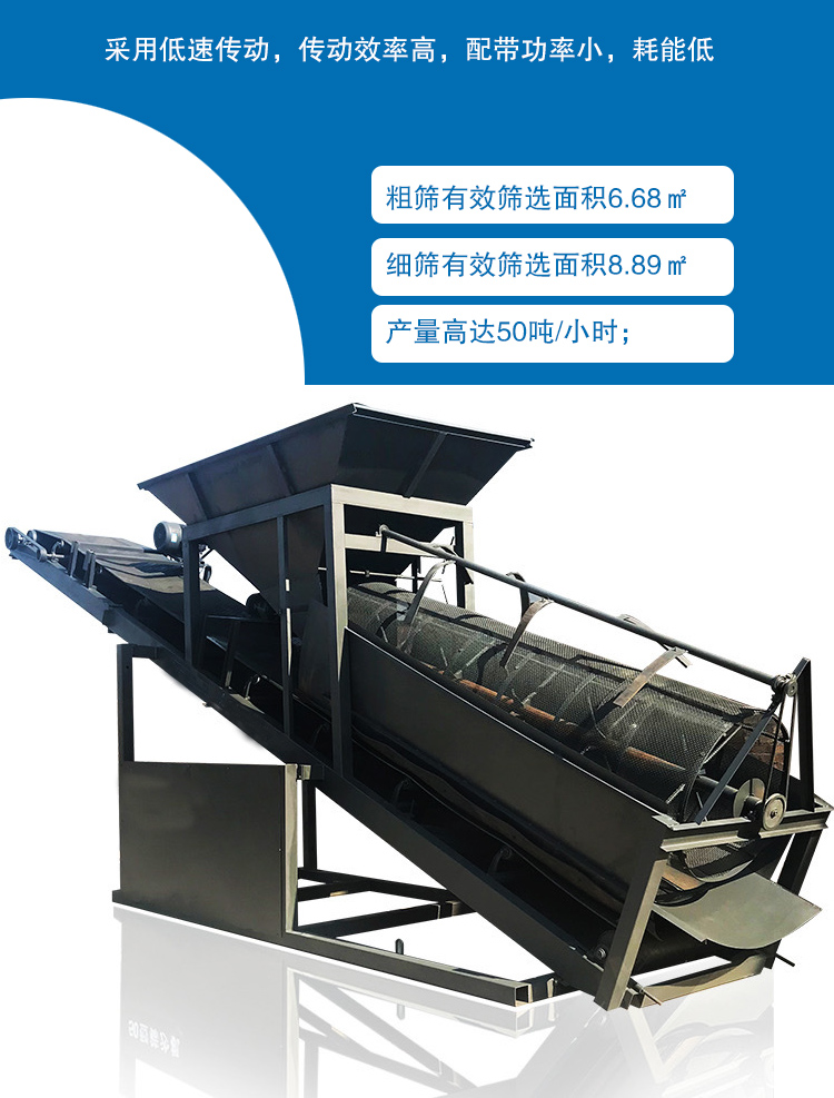 移動(dòng)式滾筒篩沙機(jī)優(yōu)勢